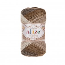 ALIZE SUPERLANA KLASIK BATIK 3160 меланж белый/серый/беж
